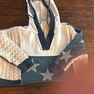 Womens Star Patterned sweater Hoodie